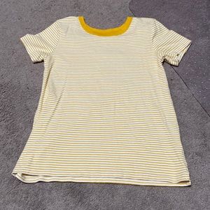 Yellow & White Old Navy Striped Tee